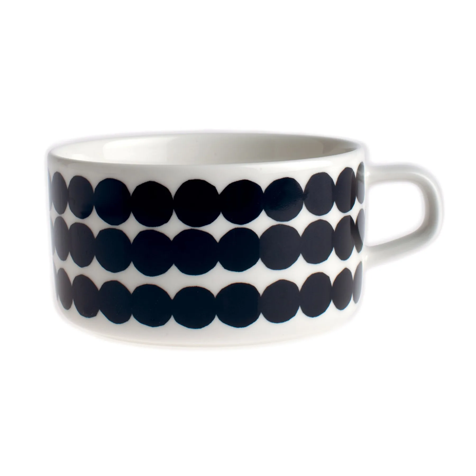 Tasse à thé Räsymatto 25 cl, noir-blanc Marimekko