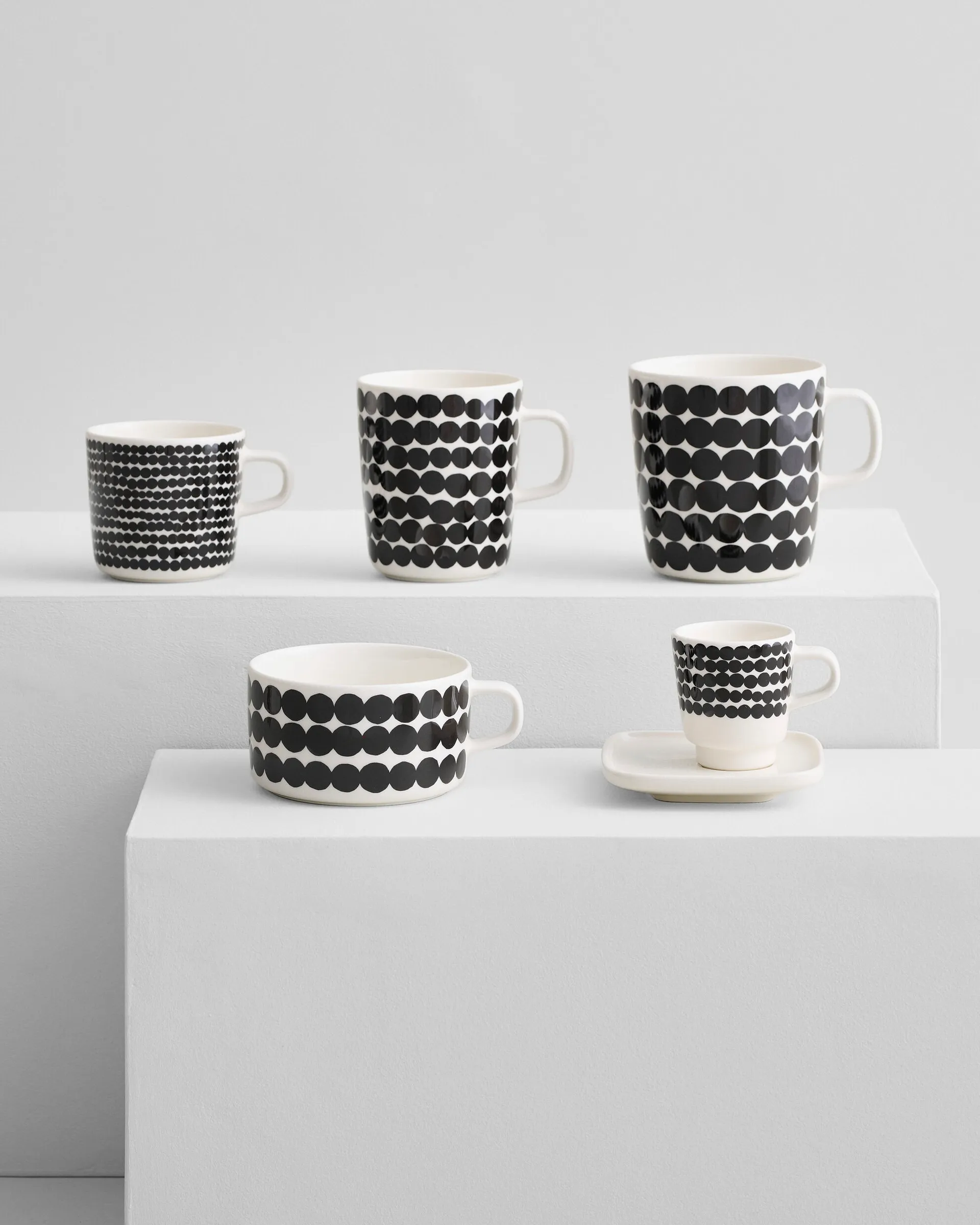 Tasse à thé Räsymatto 25 cl, noir-blanc Marimekko