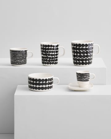 Tasse à thé Räsymatto 25 cl - noir-blanc - Marimekko