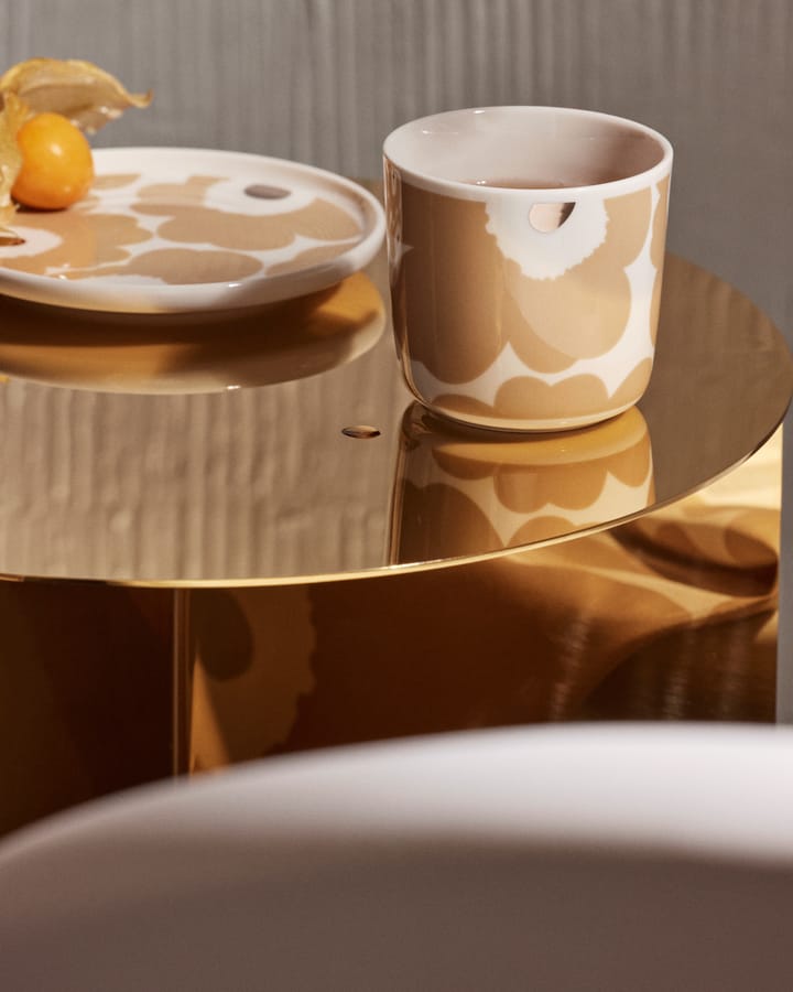 Tasse avec soucoupe Unikko 20 cl, lot de 2, Beige-blanc Marimekko