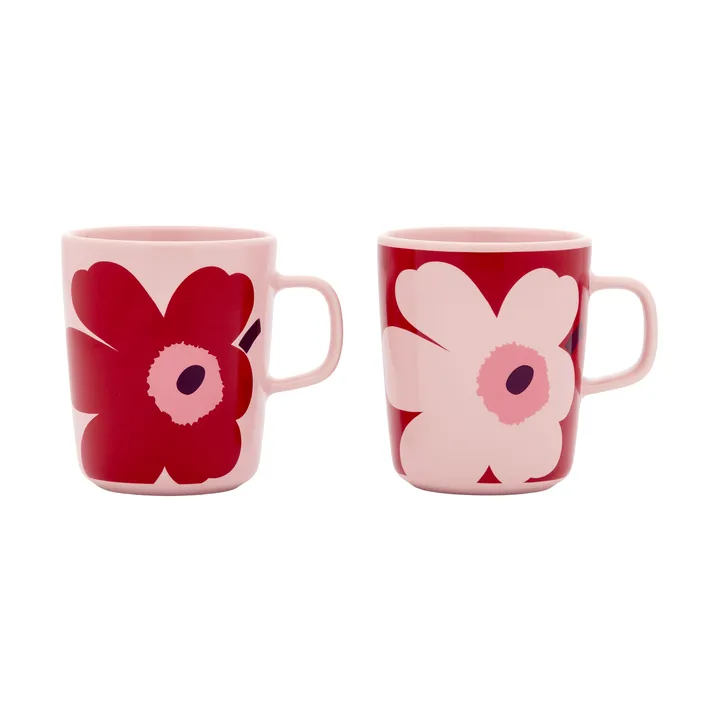 Tasse Juhla Unikko 25 cl Lot de 2 - Pink-cranberry-plum - Marimekko