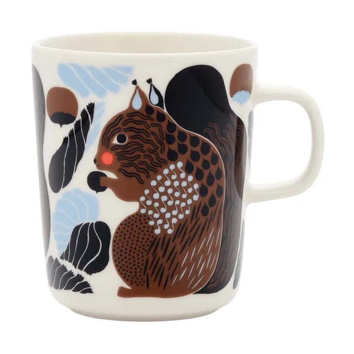 Tasse Kurre 25 cl - White-brown-black-light blue - Marimekko