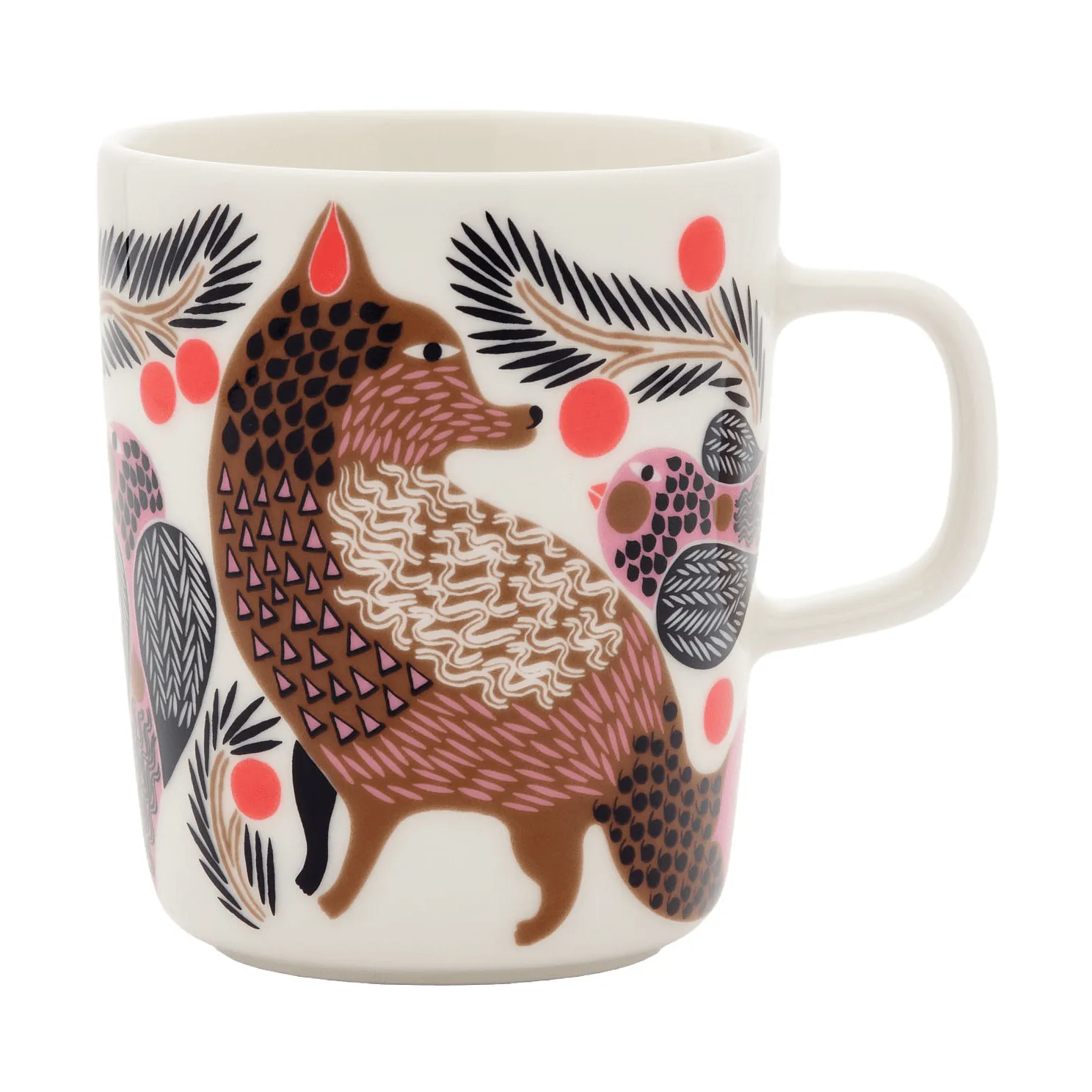 Tasse Oiva Ketunmarja 25 cl, White-bronze-rose-pétrole Marimekko