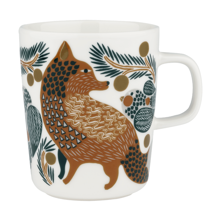 Tasse Oiva Ketunmarja 25 cl - White-brown-dark green - Marimekko