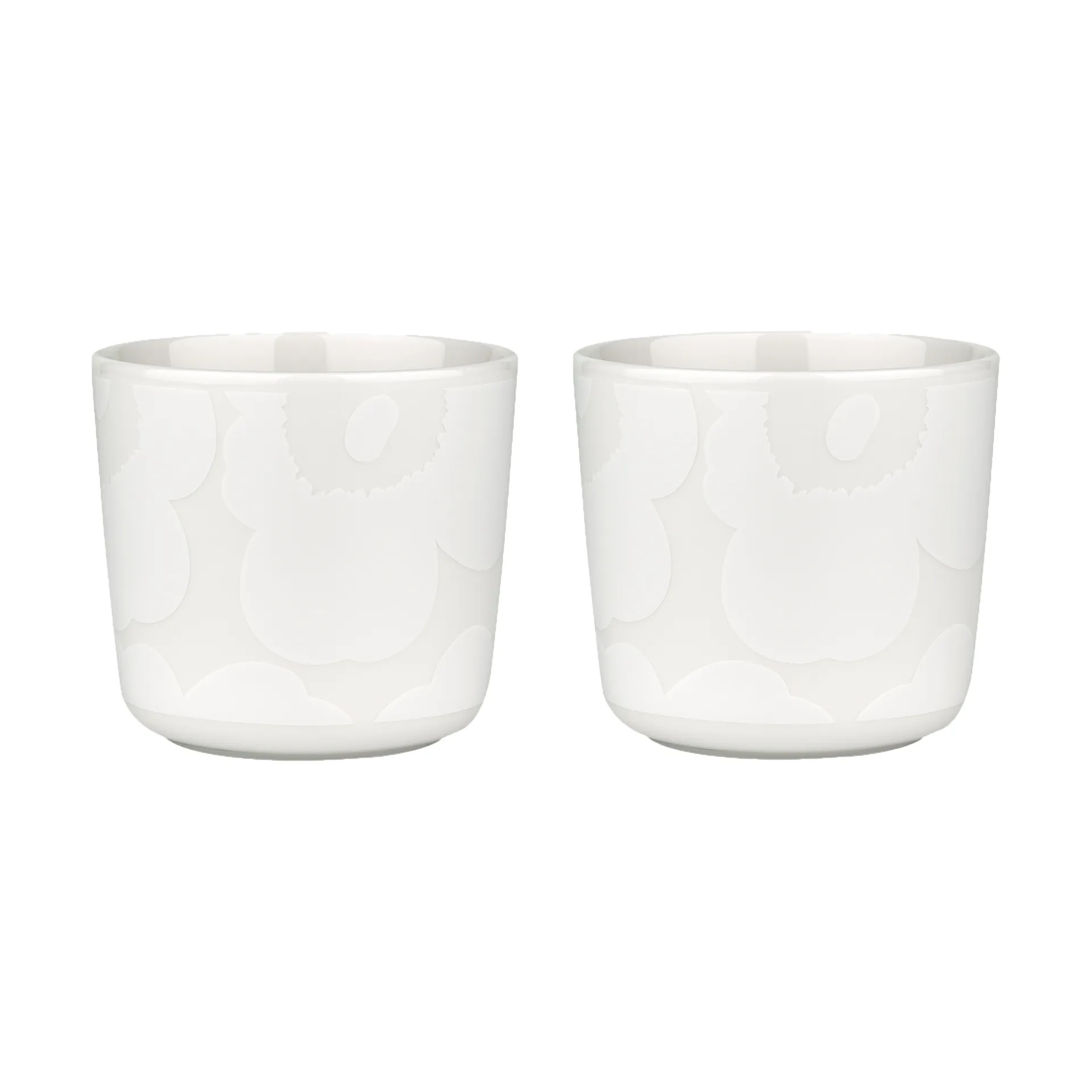 Tasse sans anse Unikko 20 cl, lot de 2, White-off white Marimekko