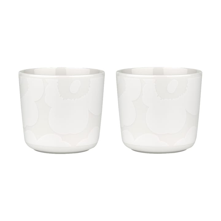 Tasse sans anse Unikko 20 cl, lot de 2 - White-off white - Marimekko