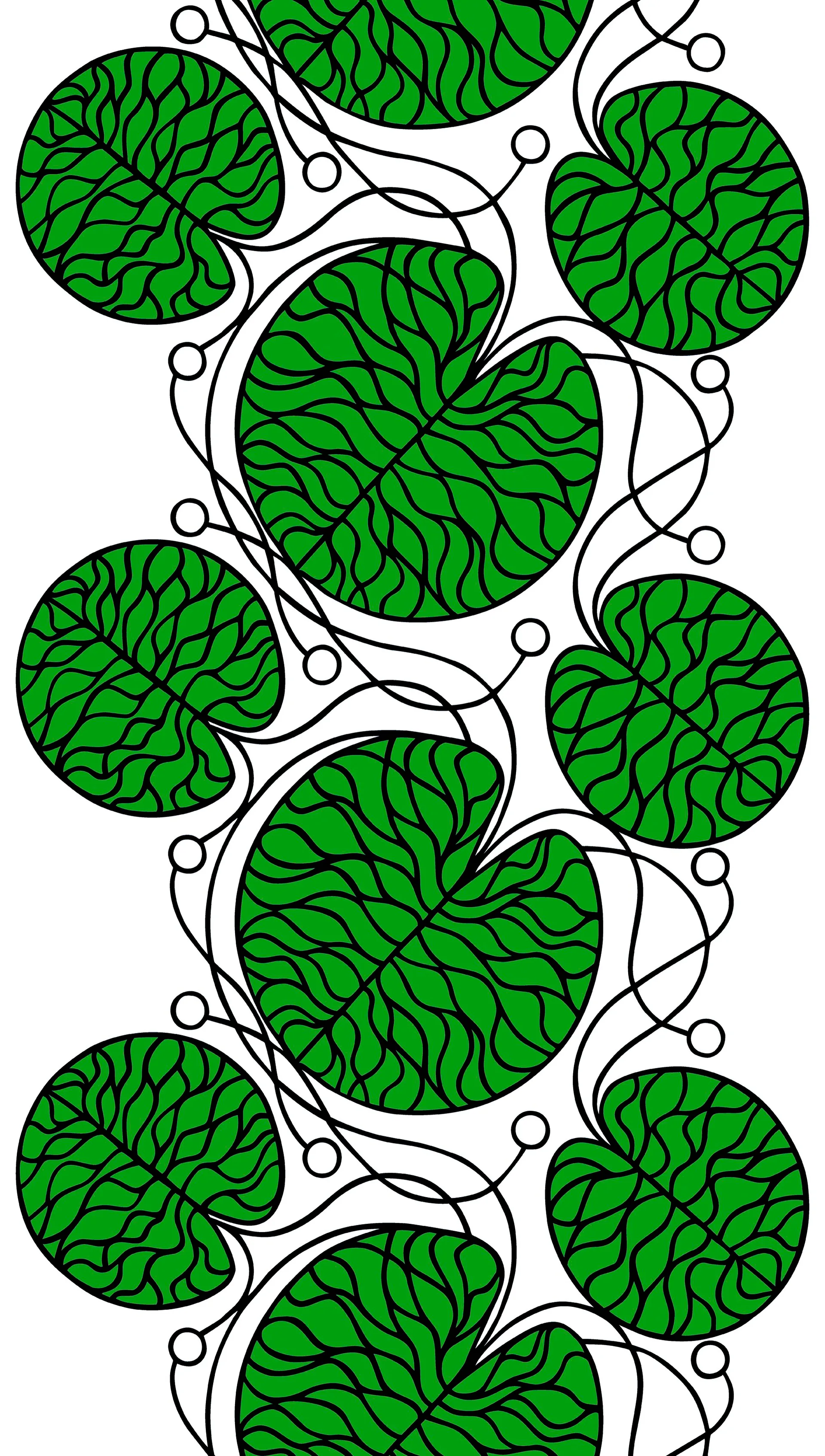 Tissu Bottna vert, vert Marimekko