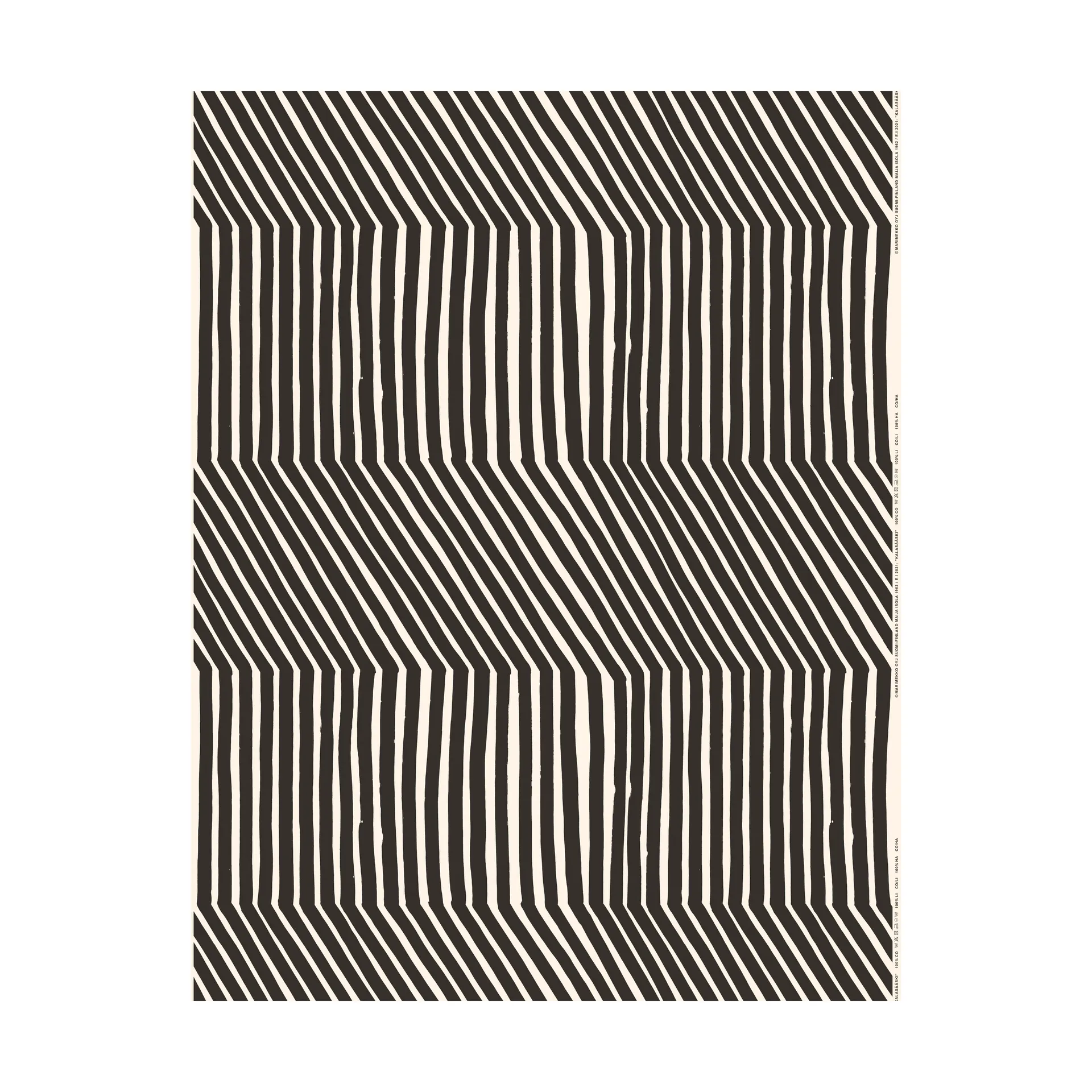 Tissu de coton Kalasääski, Cotton-coal Marimekko