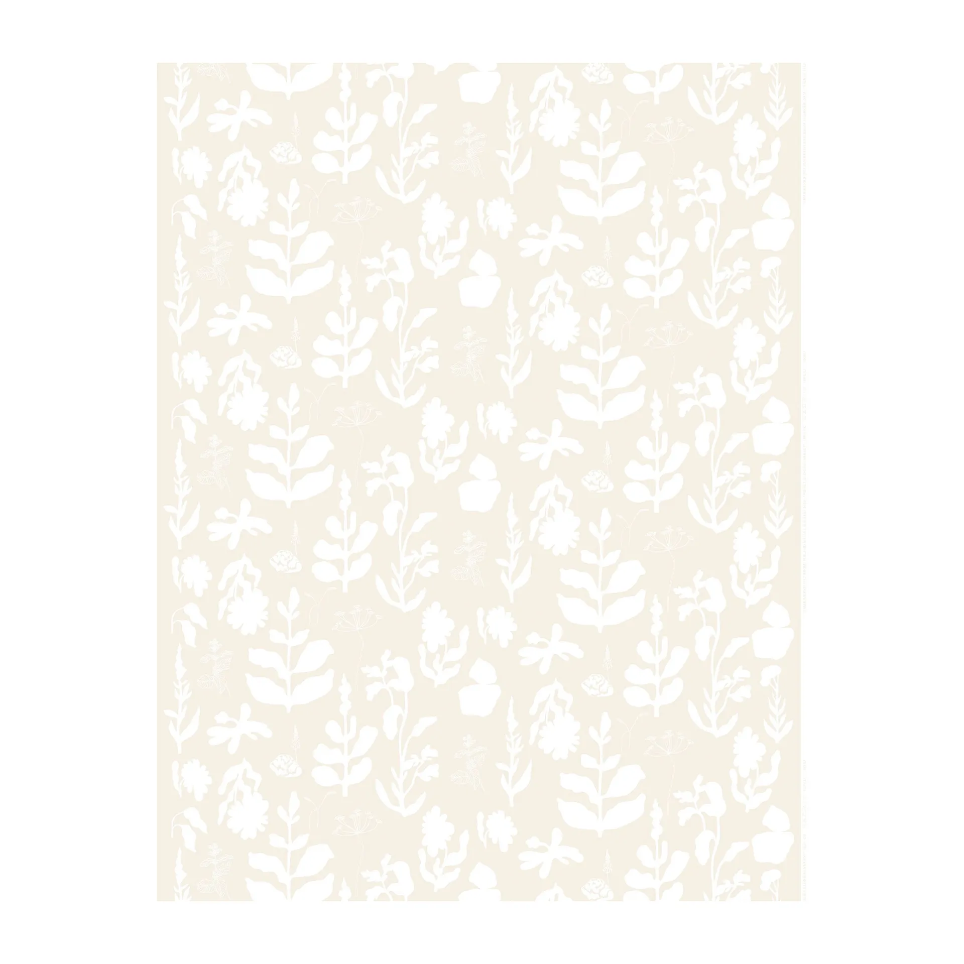 Tissu Elokuun Varjot voile de coton, Beige-blanc Marimekko