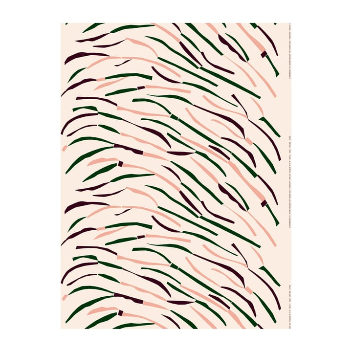 Tissu en coton écru Heinikko - Cotton-red-dazzling-green - Marimekko