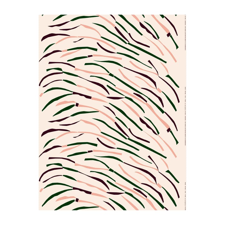 Tissu en coton écru Heinikko - Cotton-red-dazzling-green - Marimekko