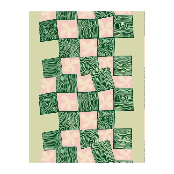 Tissu en coton Korkeuksissa - Vert-rose - Marimekko
