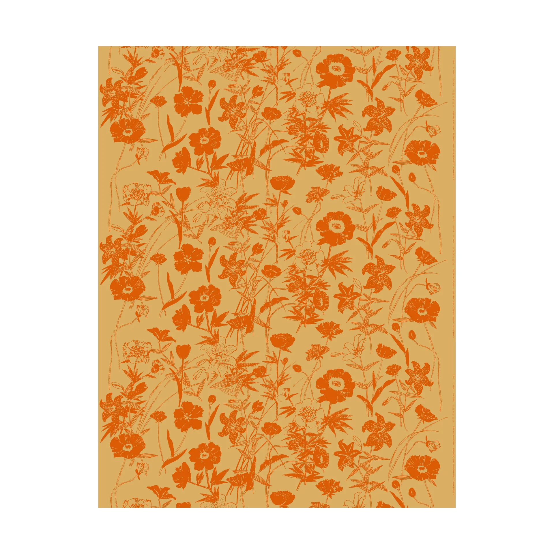 Tissu en coton Perenna, Caramel-burnt orange Marimekko