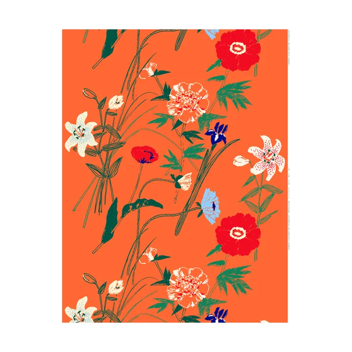 Tissu en coton Puutarhakutsut - Orange - Marimekko