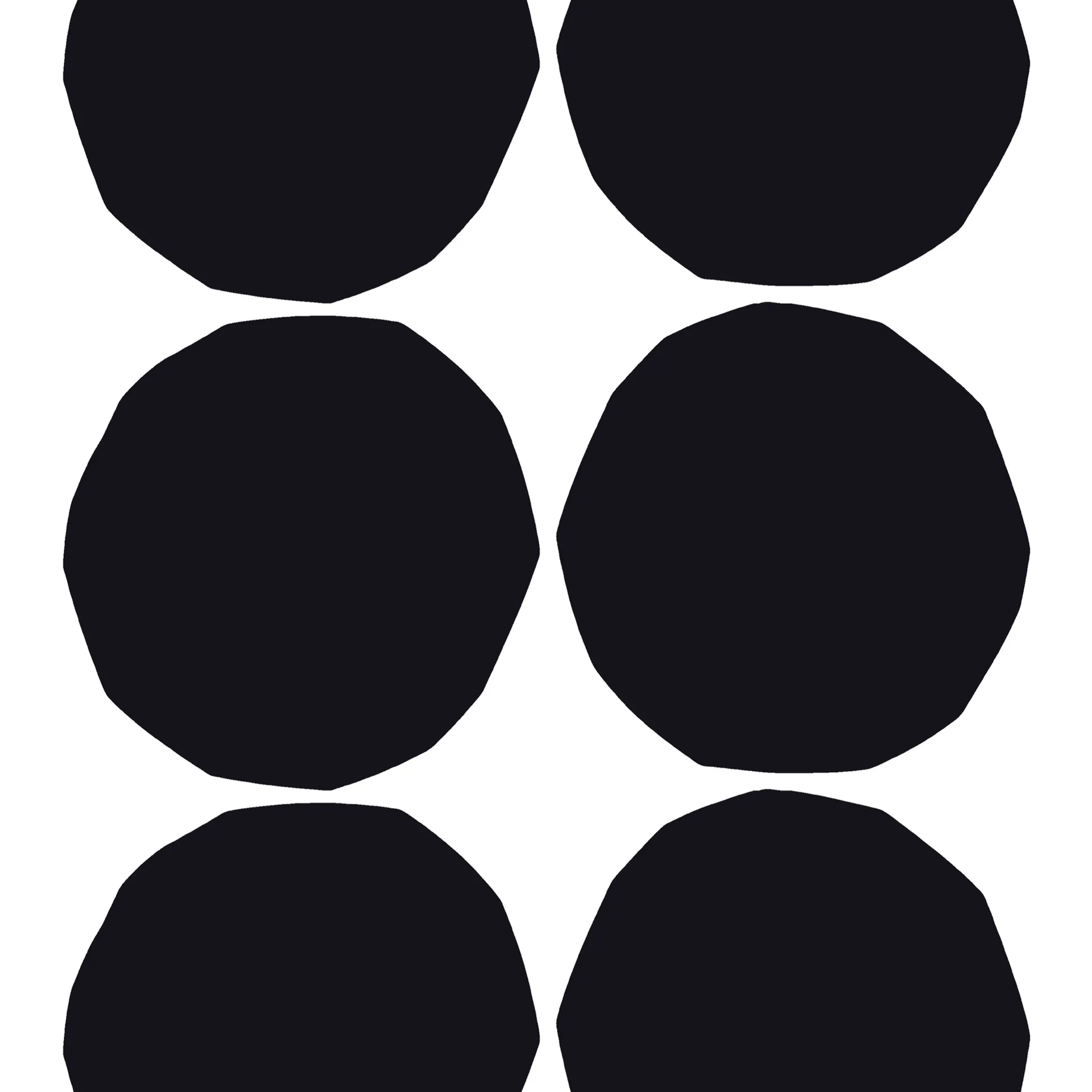 Tissu Isot Kivet, noir-blanc Marimekko