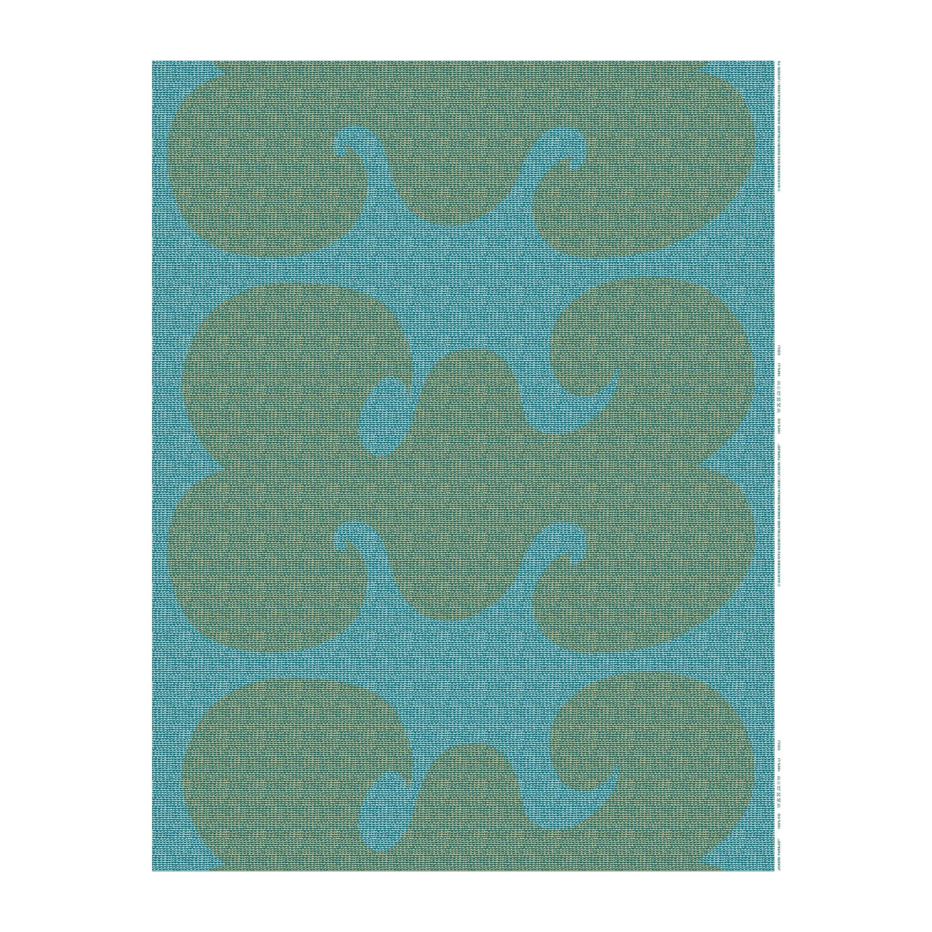 Tissu Jokeri Papajo, Turquoise-beige Marimekko