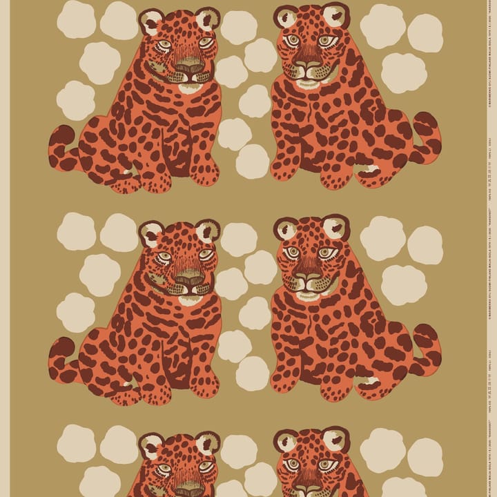 Tissu Kaksoset, Beige-orange-marron Marimekko