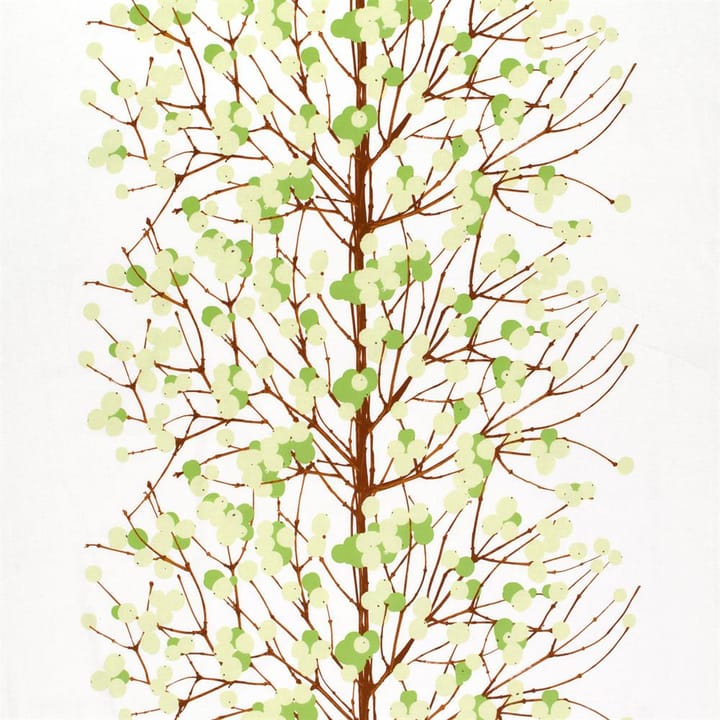 Tissu Lumimarja - blanc-vert-marron - Marimekko