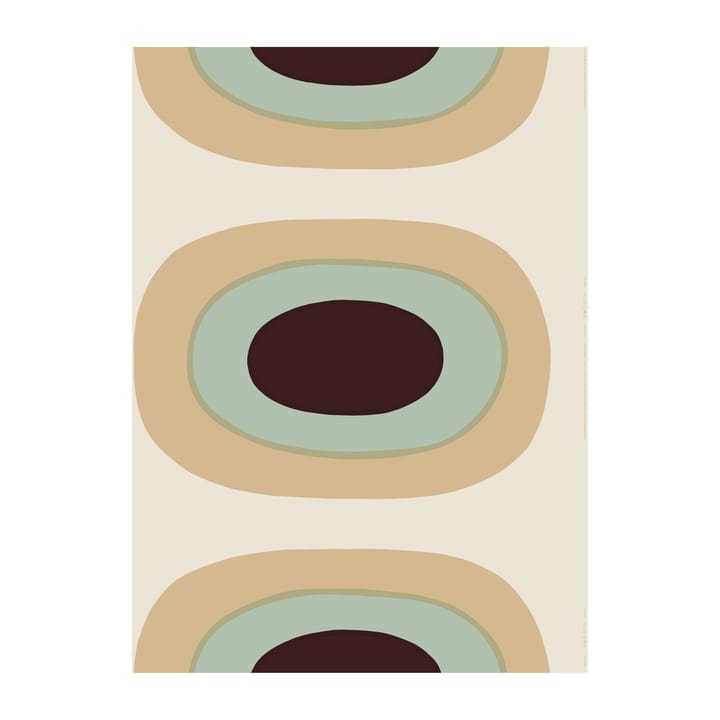 Tissu Melooni coton-lin - Beige-menthe - Marimekko