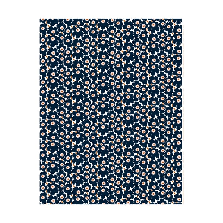 Tissu Mini Unikko, White-dark navy-powder-tile Marimekko