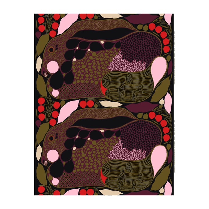 Tissu panama Rusakko - Rose-marron - Marimekko