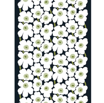 Tissu Pieni Unikko coton - noir-blanc-vert - Marimekko