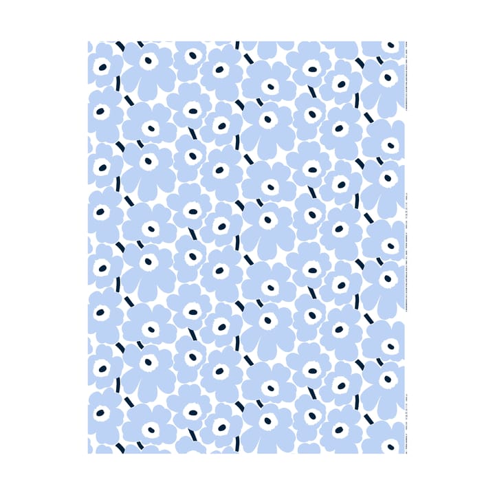 Tissu Pieni Unikko coton - White-light blue-dark blue - Marimekko