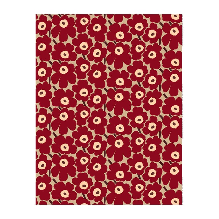Tissu Pieni Unikko - Rouge foncé-beige-marron
​ - Marimekko