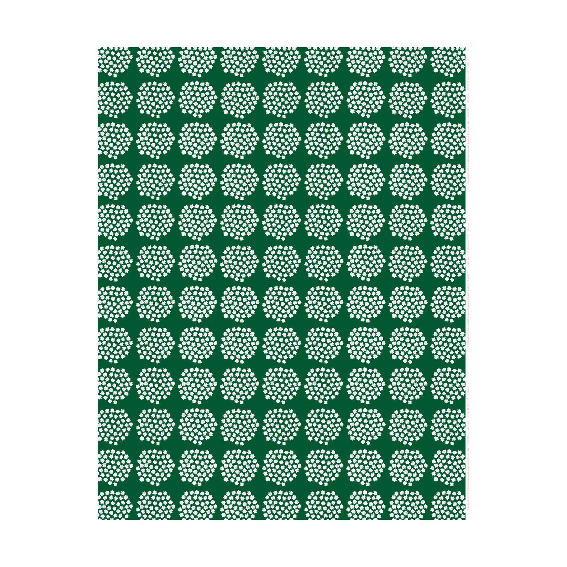 Tissu Puketti, Vert Marimekko