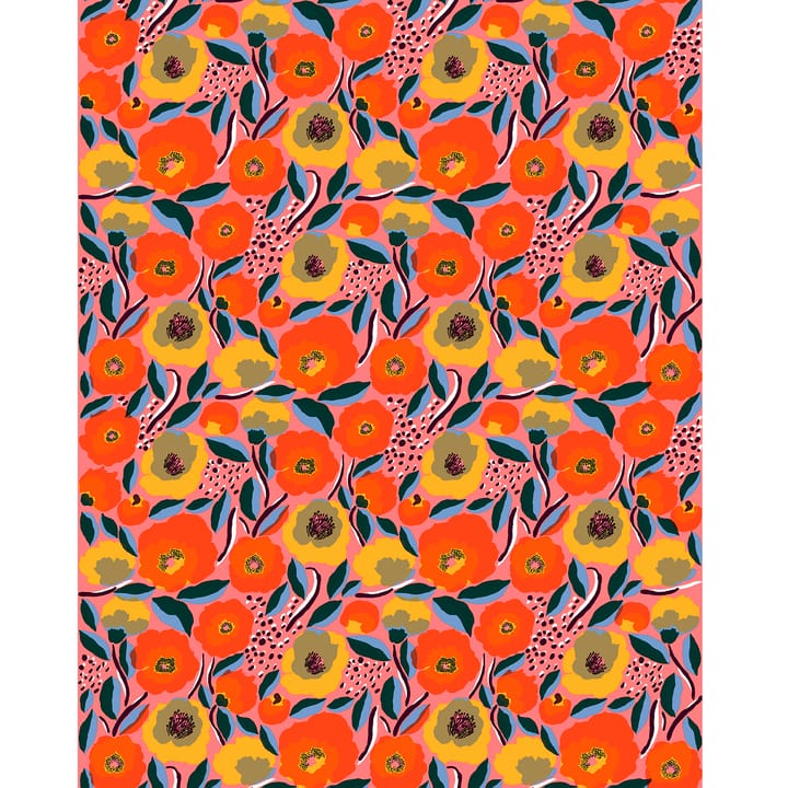 Tissu Rosarium - Rouge-bleu-Jaune - Marimekko