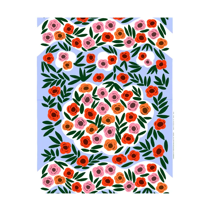 Tissu Ruukku - Bleu, multicolore - Marimekko