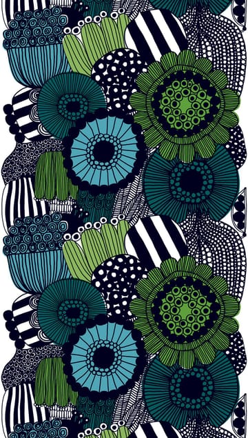 Tissu Siirtolapuutarha - bleu-vert - Marimekko