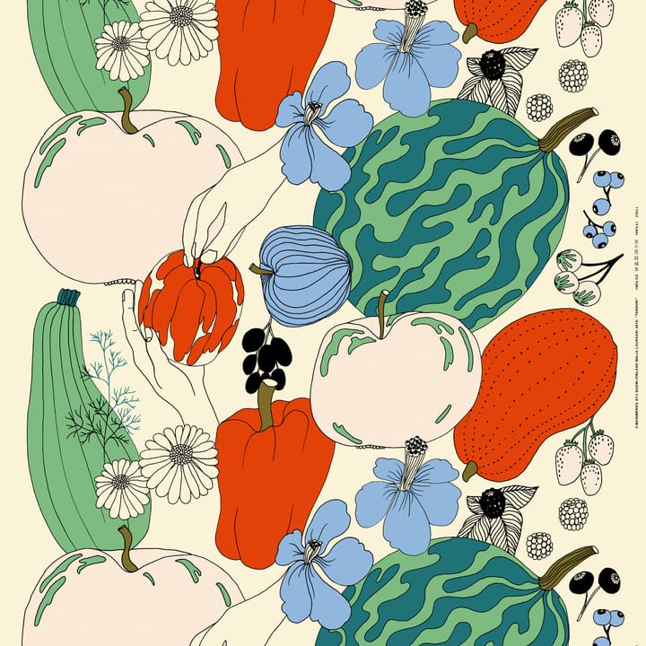 Tissu Tarhuri coton-lin - Multi - Marimekko