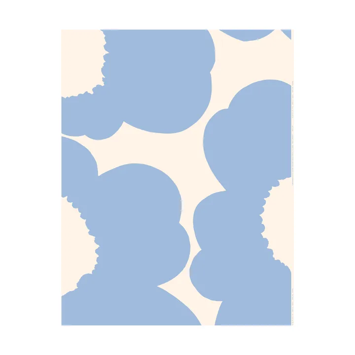 Tissu Unikko - Light blue-satin de coton - Marimekko