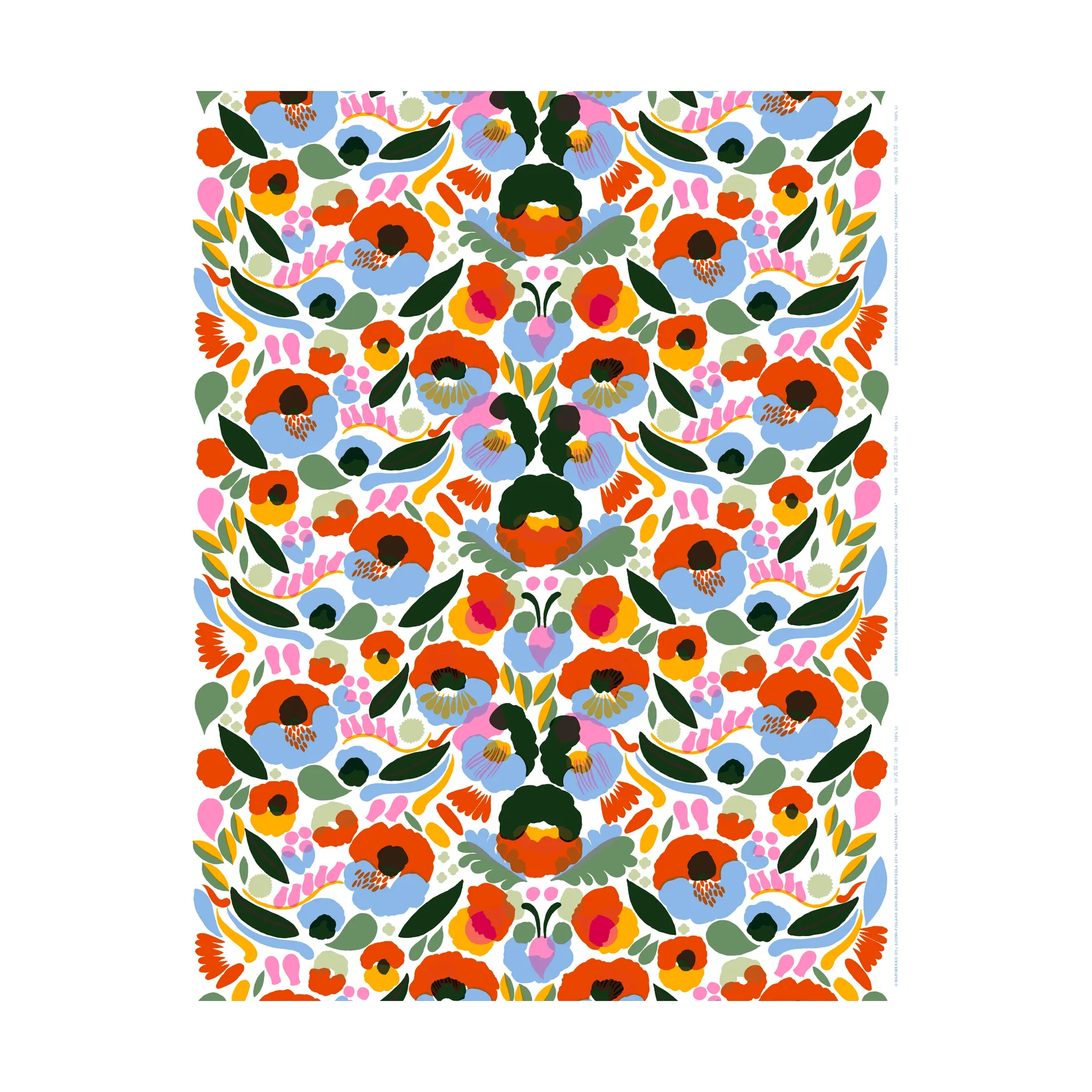 Toile cirée Hattarakukka, Rouge Marimekko