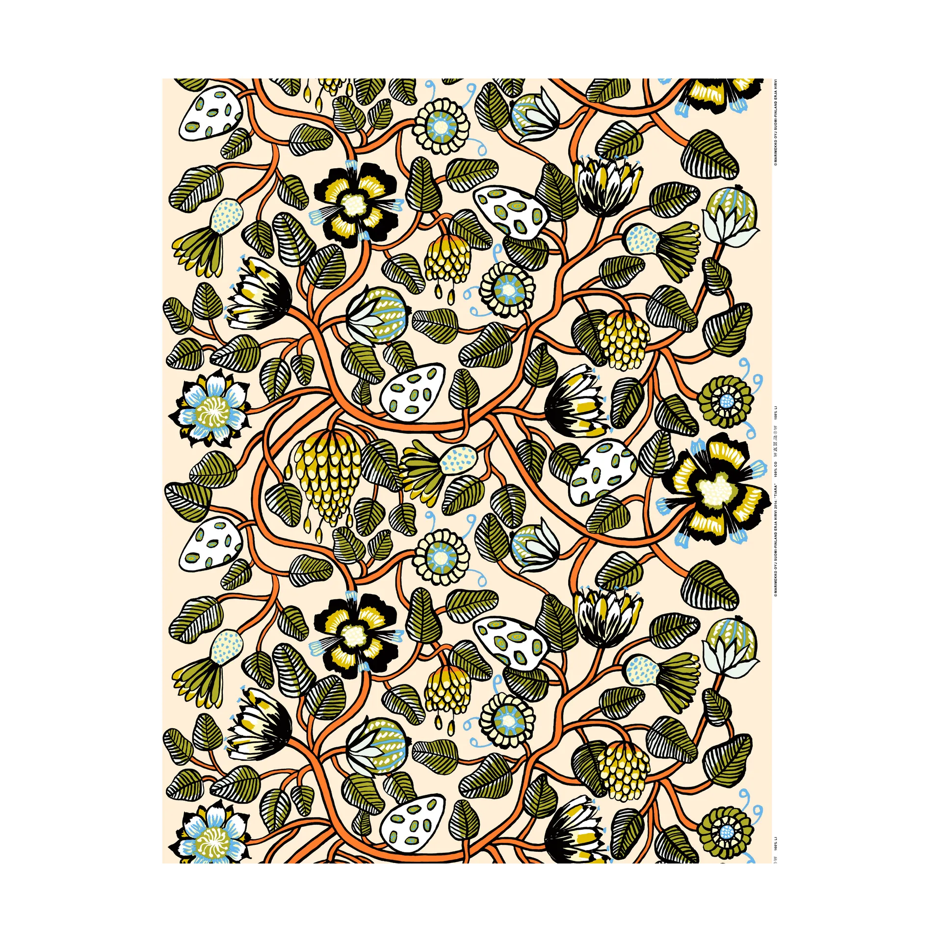 Toile cirée Pieni Tiara, Beige Marimekko