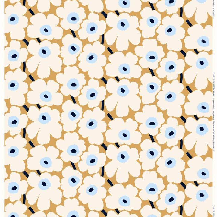 Toile cirée Pieni Unikko - beige-blanc cassé-bleu - Marimekko