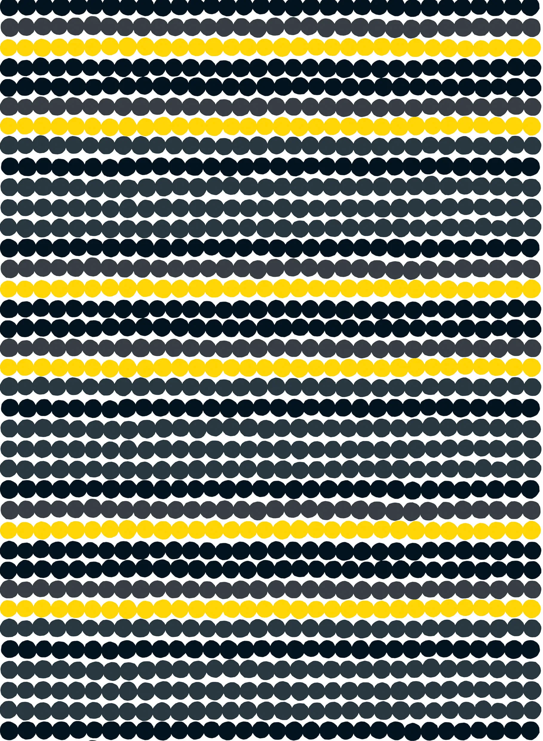 Toile cirée Räsymatto, Gris-noir-jaune Marimekko