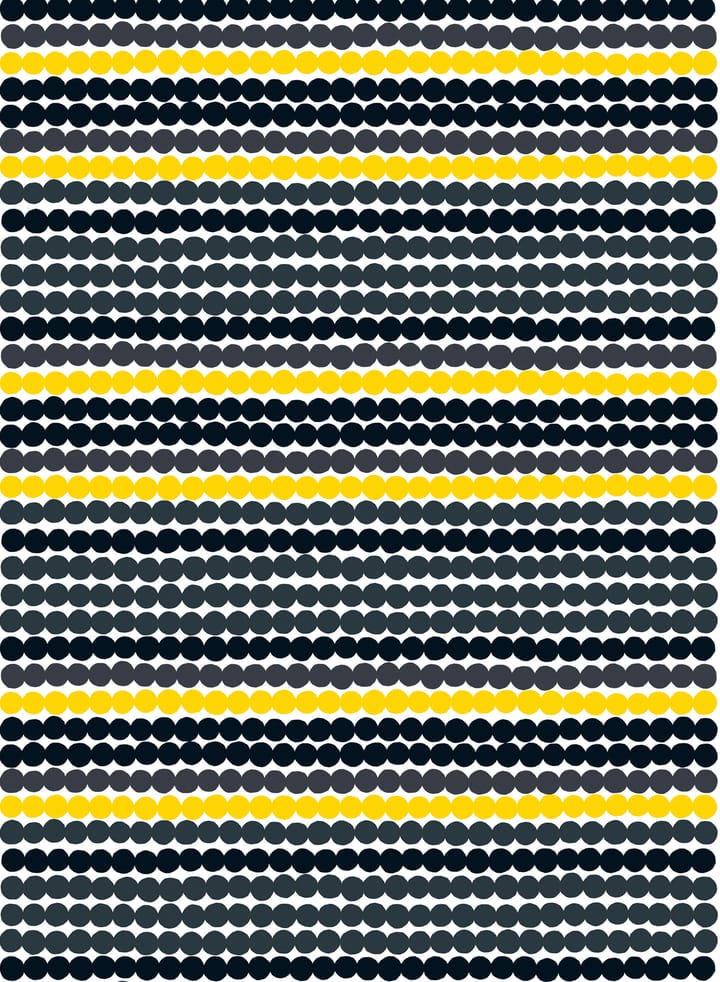 Toile cirée Räsymatto - Gris-noir-jaune - Marimekko