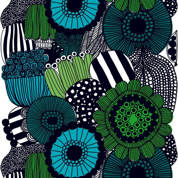 Toile cirée Siirtolapuutarha - blanc-vert-noir - Marimekko