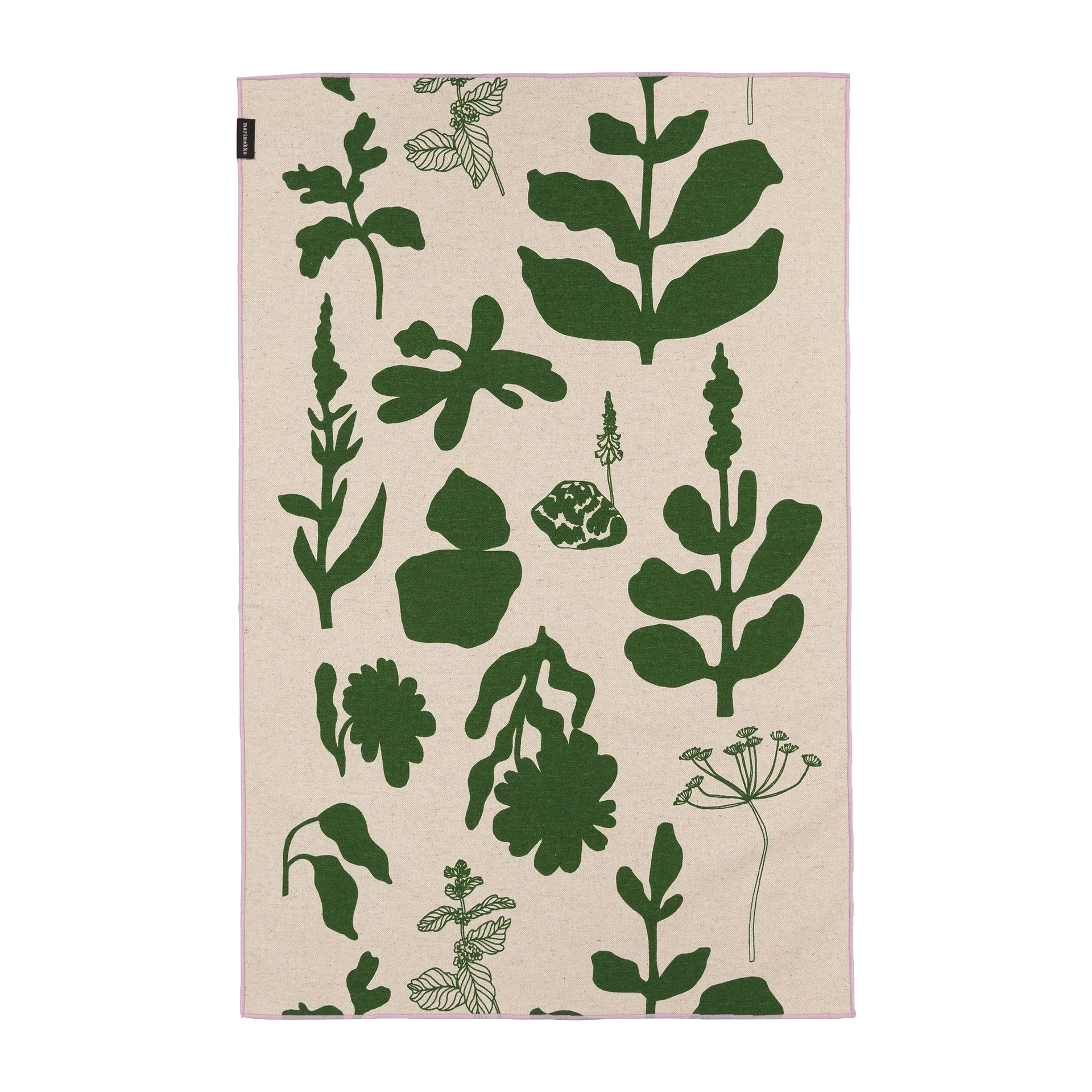 Torchon Elokuun Varjot 47x70 cm, Vert-beige Marimekko