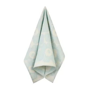 Torchon Pieni Unikko coton-lin 50x70 cm - Off white-light blue - Marimekko