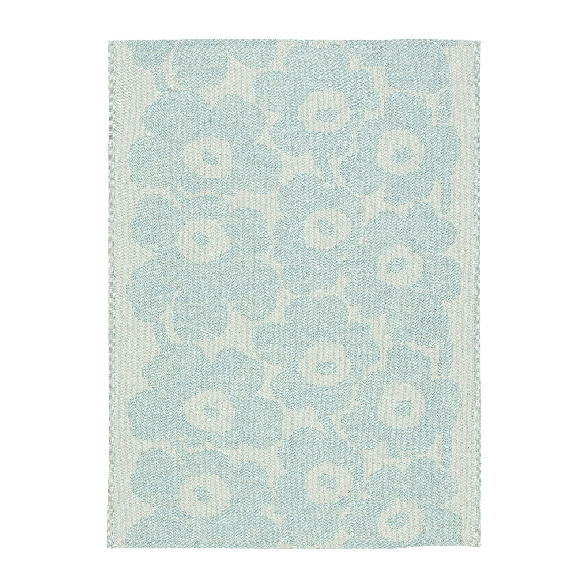 Torchon Pieni Unikko coton-lin 50x70 cm, Off white-light blue Marimekko
