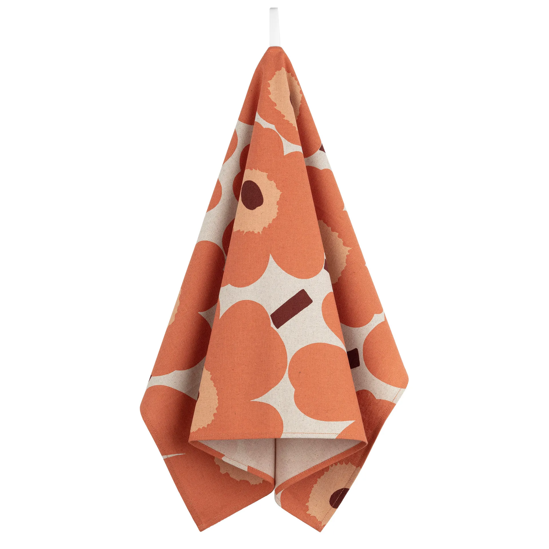 Torchon Pieni Unikko laine-lin 47x70 cm, Beige-orange-marron Marimekko