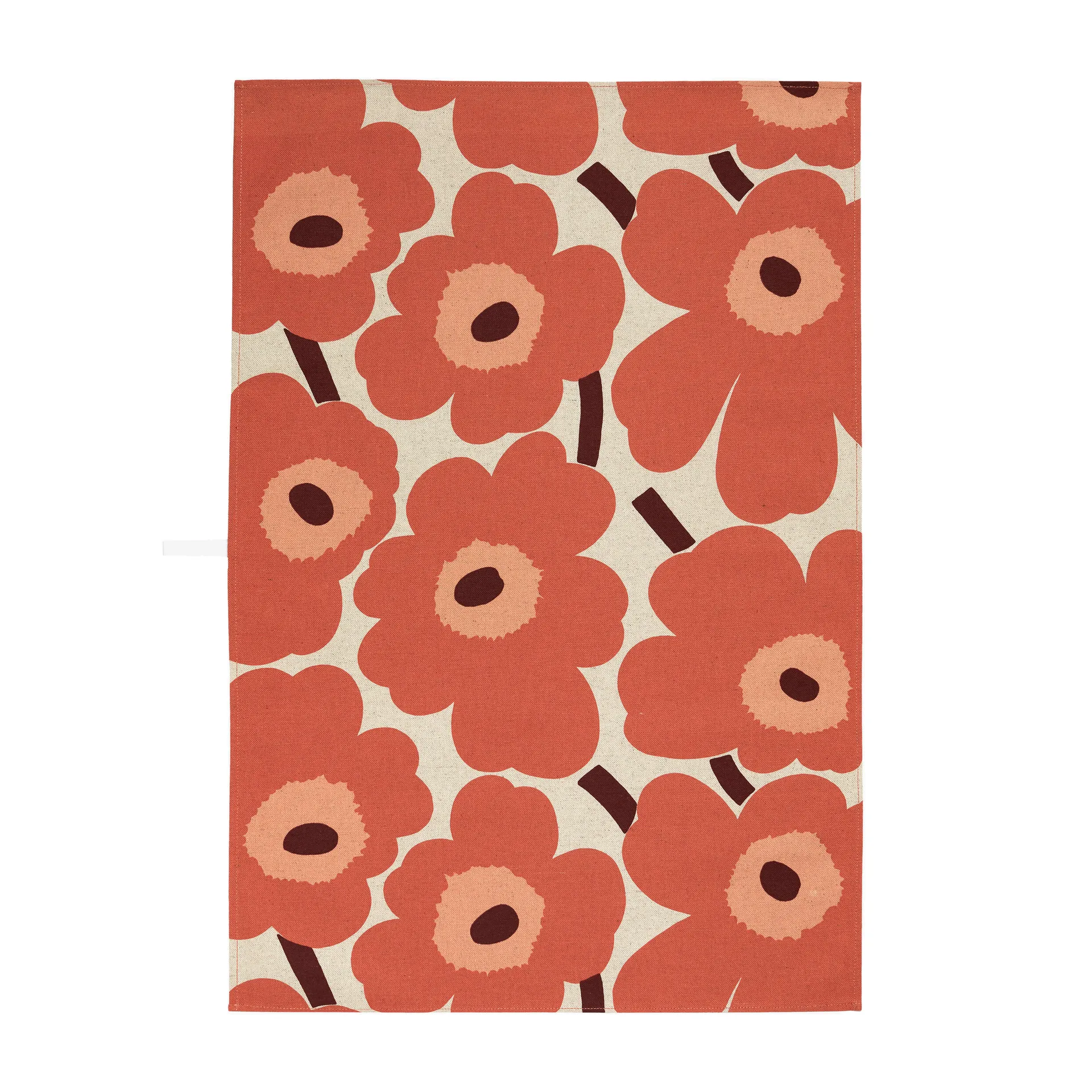 Torchon Pieni Unikko laine-lin 47x70 cm, Beige-orange-marron Marimekko