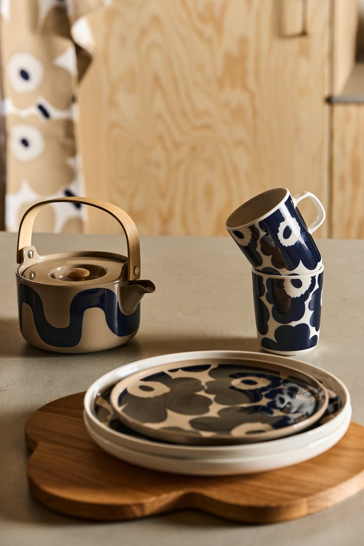 Torchon Pieni Unikko lot de 2, Blanc cassé-beige-bleu Marimekko