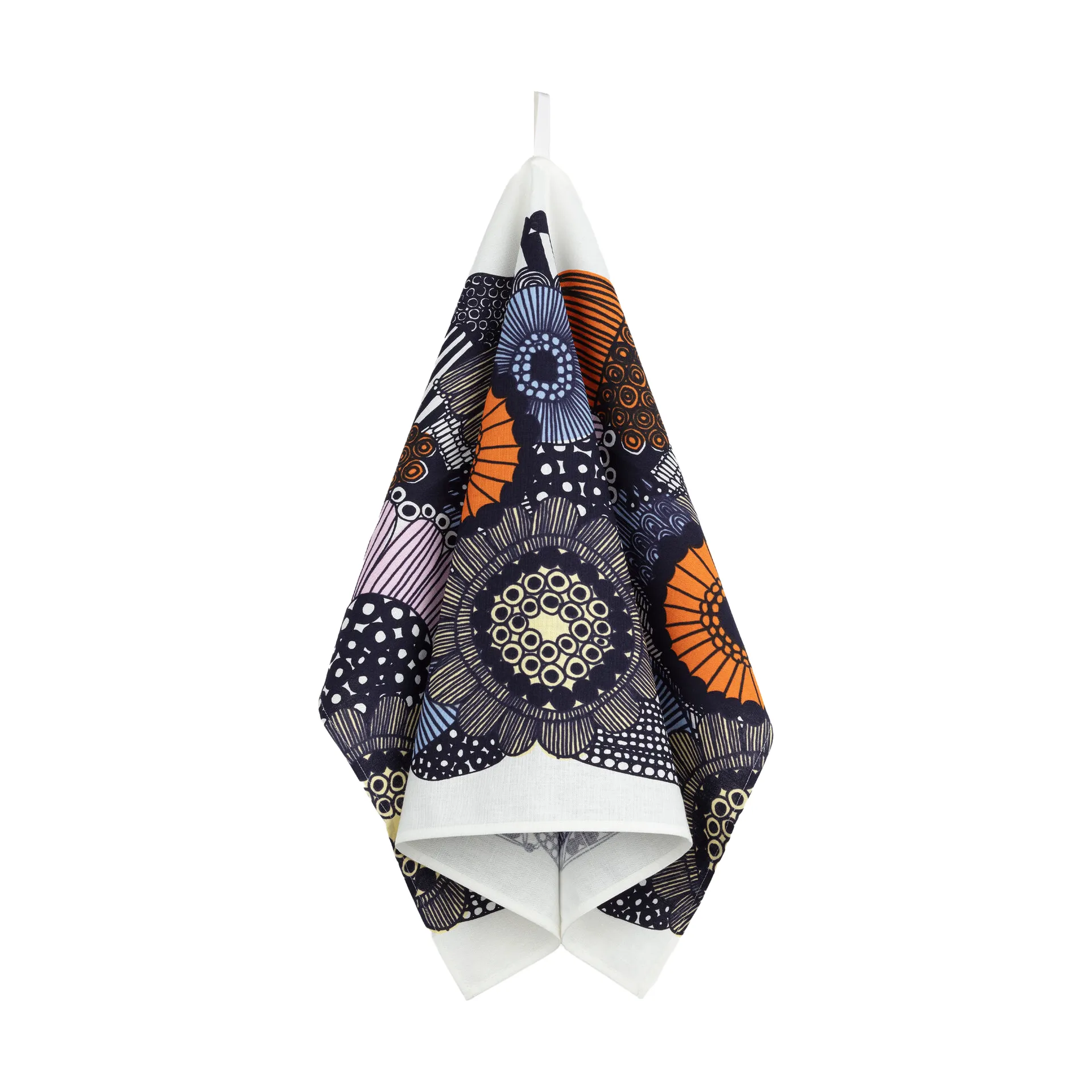 Torchon Siirtolapuutarha 47x70 cm, White-yellow-orange-light blue Marimekko