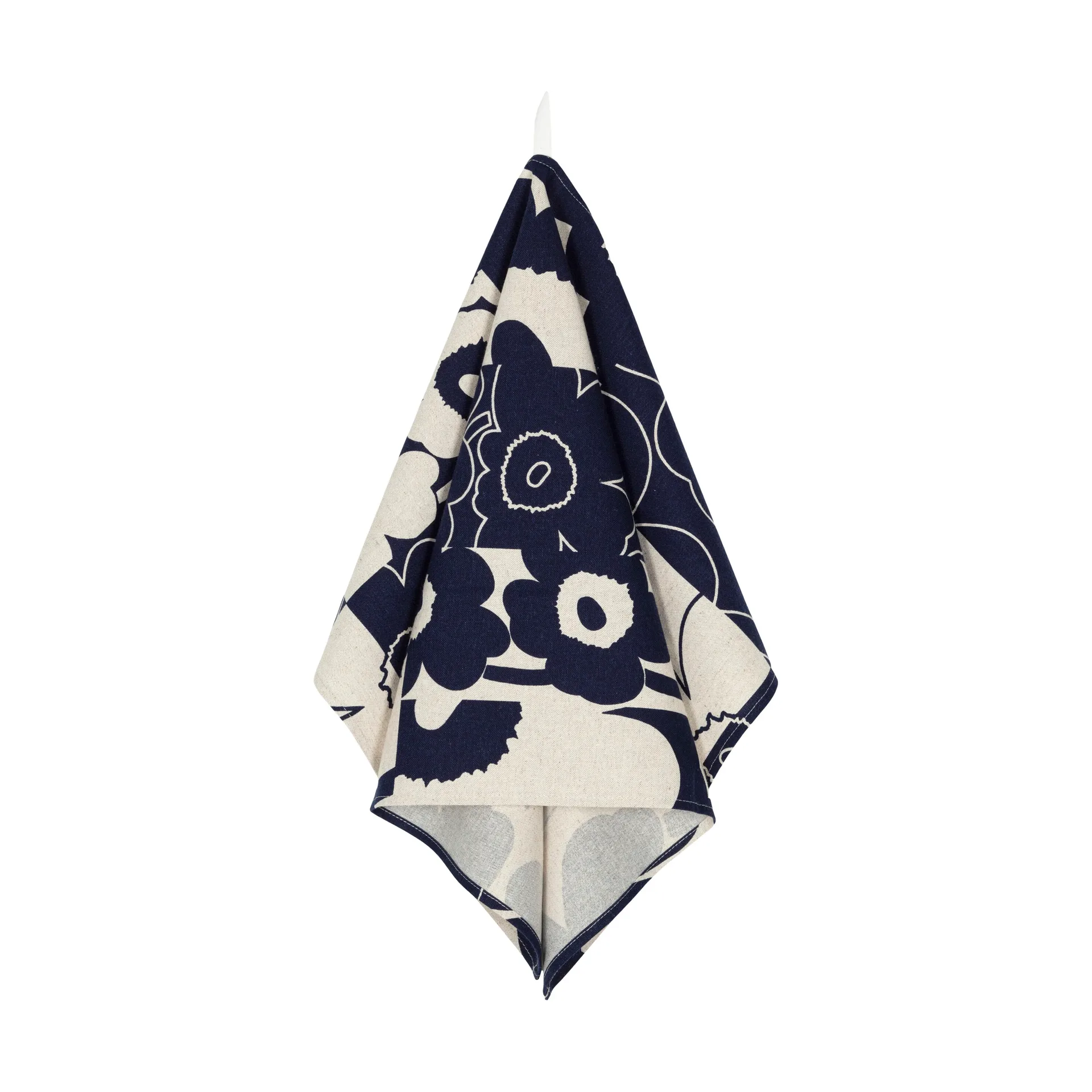 Torchon Unikko Kollaasi 43x70 cm, Linen-dark navy Marimekko
