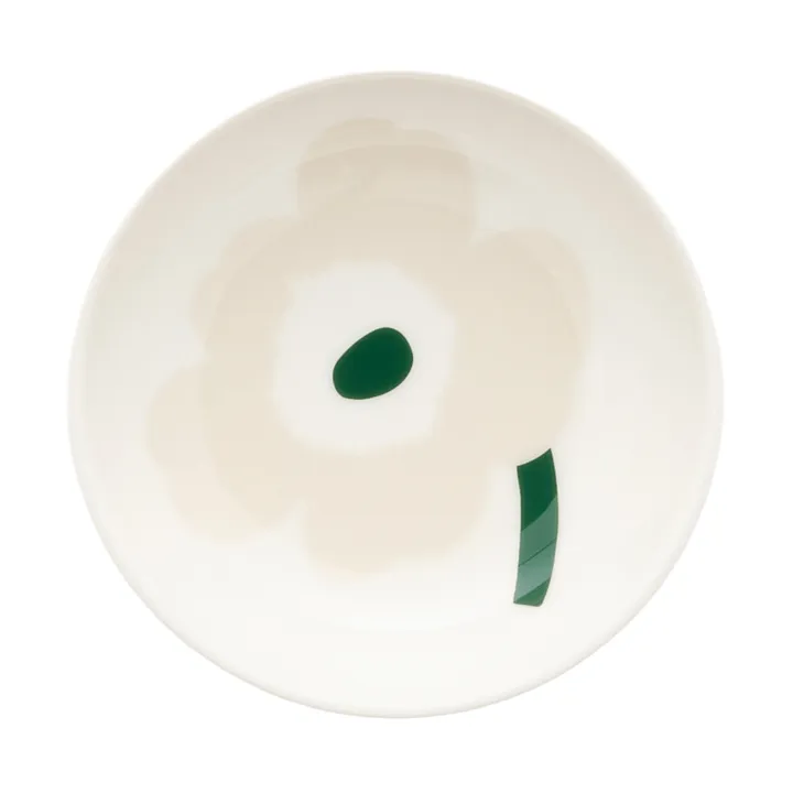 Unikko assiette creuse - Beige-white-light sand-dark green - Marimekko