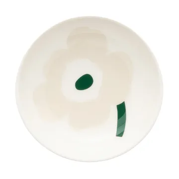 Unikko assiette creuse - Beige-white-light sand-dark green - Marimekko